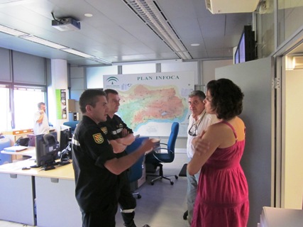 Visita de personal UME al Centro Operativo Regional del Plan Infoca